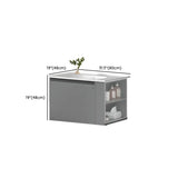 Gray Single Sink MDF Storage Bathroom Vanity with Shelves Image - 17