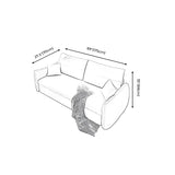 Gray Stain Resistant Cushion Back Square Arm Sofa Bed Image - 13
