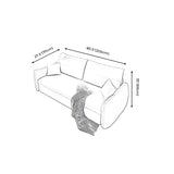 Gray Stain Resistant Cushion Back Square Arm Sofa Bed Image - 14