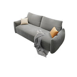 Gray Stain Resistant Cushion Back Square Arm Sofa Bed Image - 6