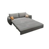 Gray Stain Resistant Cushion Back Square Arm Sofa Bed Image - 7