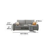 Gray Stain Resistant Velvet Square Arm Sleeper Sofa #size