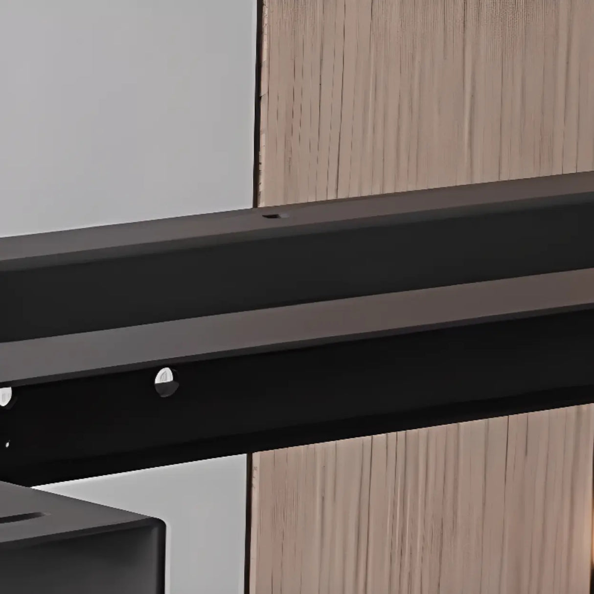 Gray Standard Adjustable Curved Wooden Computer Desk Image - 7