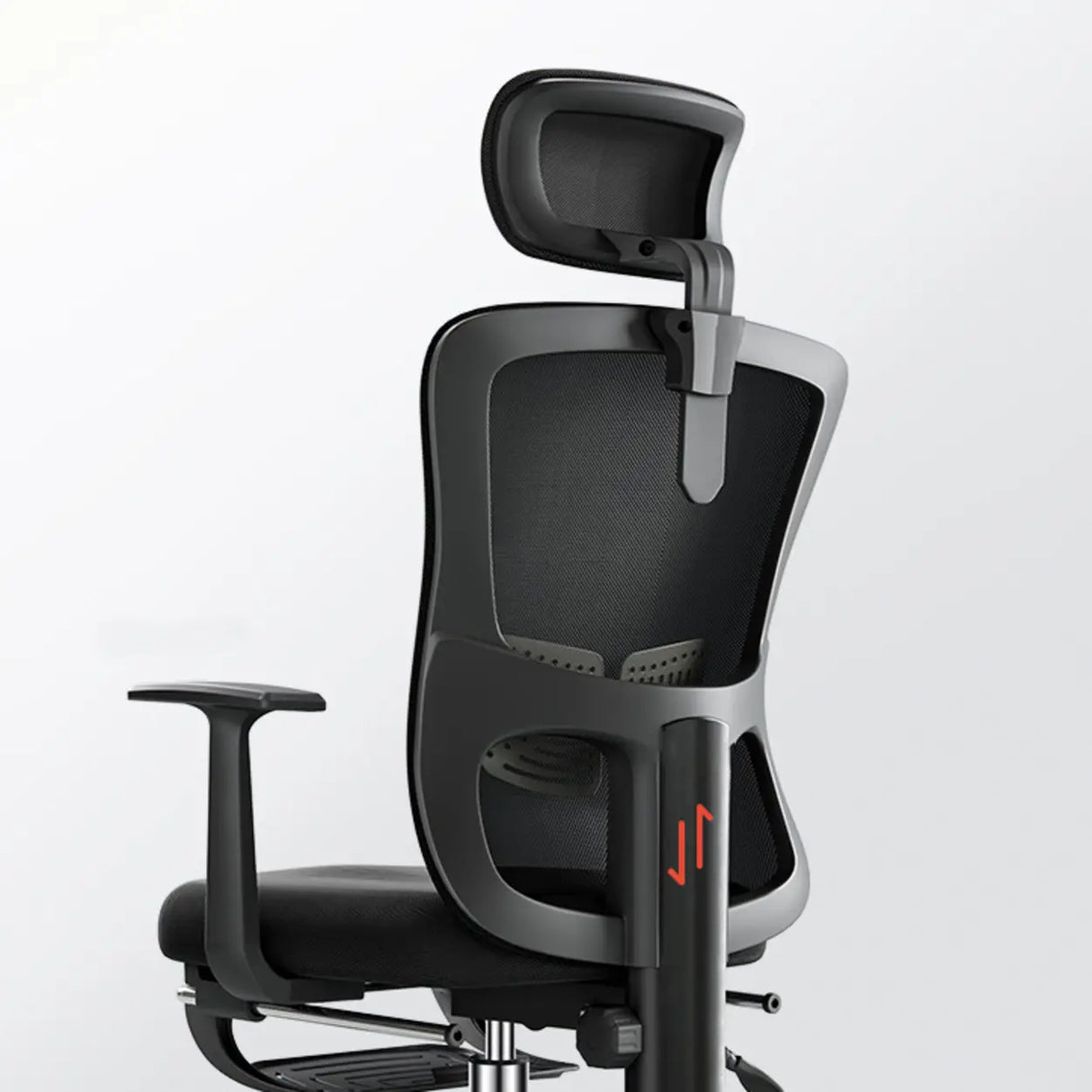 Gray Swivel Ergonomic Mesh Adjustable Office Chair Image - 7