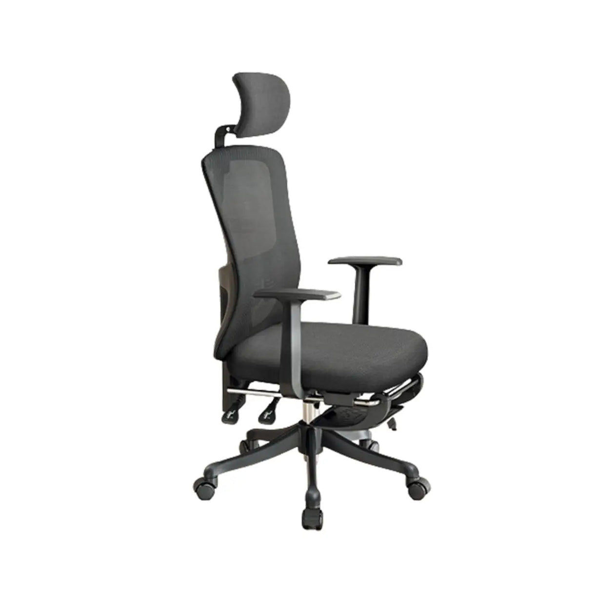 Gray Swivel Ergonomic Mesh Adjustable Office Chair Image - 8