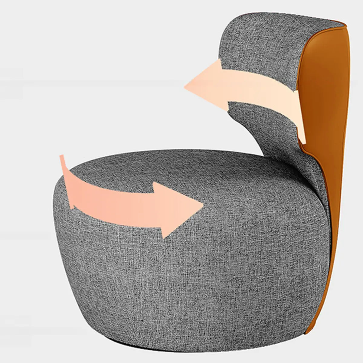 Gray Swivel Scratch Resistant Cotton Linen Side Chair Image - 10