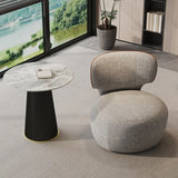 Gray Swivel Scratch Resistant Cotton Linen Side Chair Image - 2
