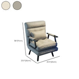 Gray Tech Cloth Reclining Tufted Convertible Chair Image - 15