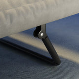 Gray Tech Cloth Reclining Tufted Convertible Chair Image - 8