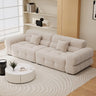 Green Abrasive Cloth Biscuit Back Extra Long Sofa Image - 4