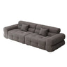 Green Abrasive Cloth Biscuit Back Extra Long Sofa Image - 5