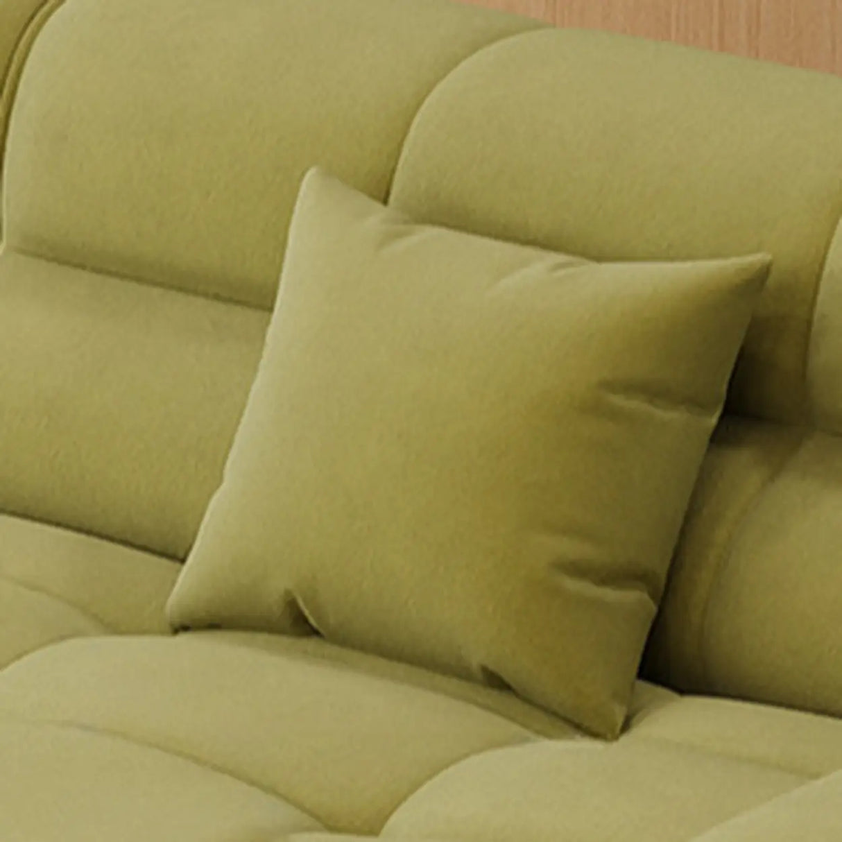 Green Abrasive Cloth Biscuit Back Extra Long Sofa Image - 7