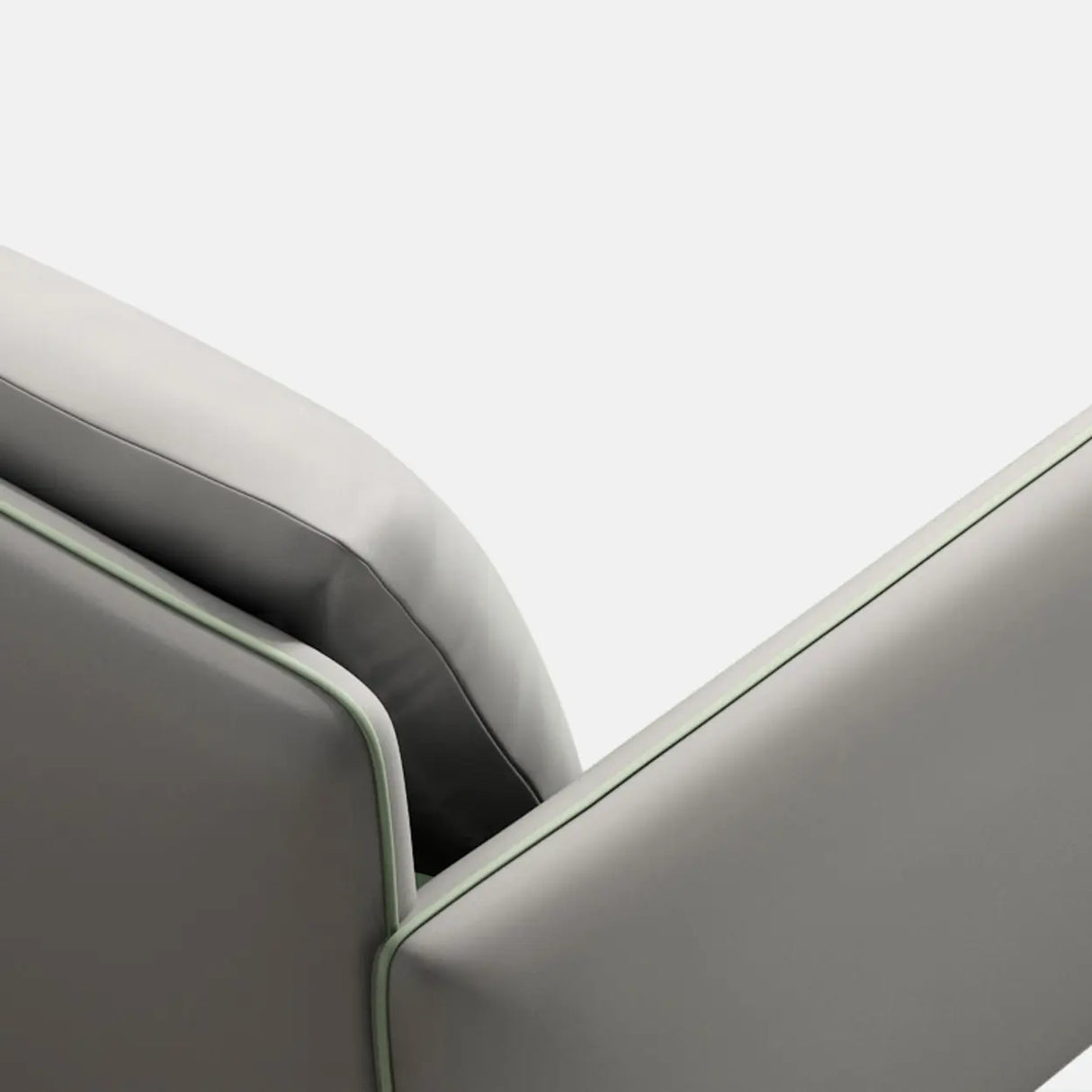 Green Antimicrobial Waterproof Leather Reception Sofa Image - 14