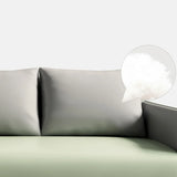 Green Antimicrobial Waterproof Leather Reception Sofa Image - 17