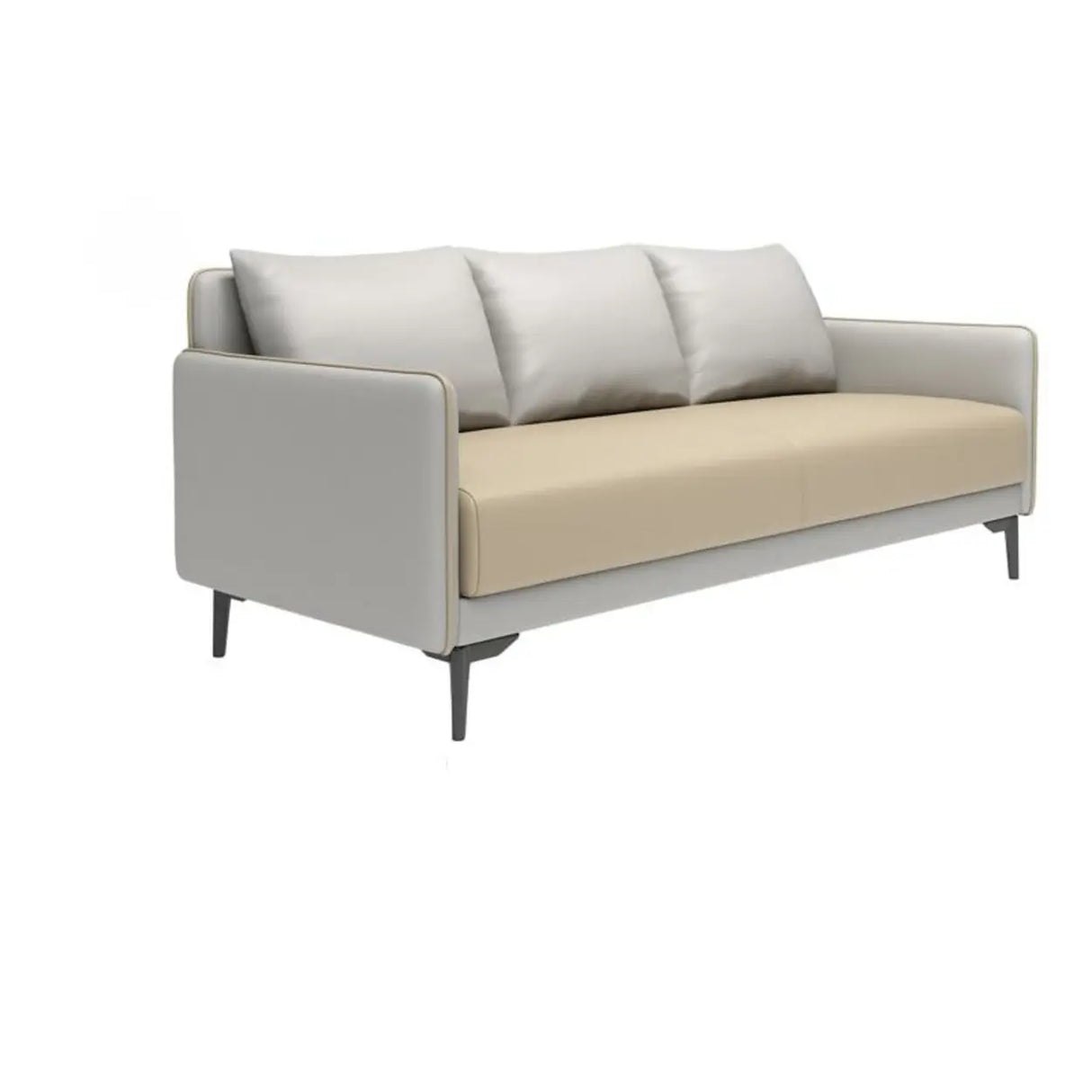 Green Antimicrobial Waterproof Leather Reception Sofa Image - 18