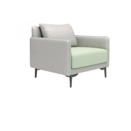 Green Antimicrobial Waterproof Leather Reception Sofa Image - 2