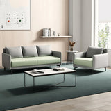 Green Antimicrobial Waterproof Leather Reception Sofa Image - 20