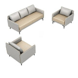 Green Antimicrobial Waterproof Leather Reception Sofa Image - 21