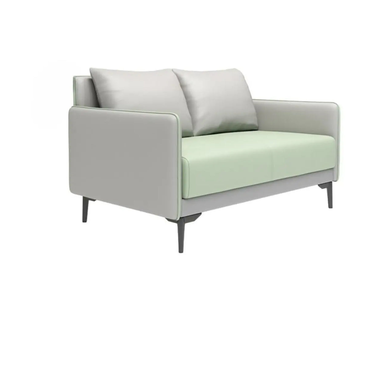 Green Antimicrobial Waterproof Leather Reception Sofa Image - 3