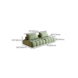 Green Baby Fleece Pillow Back Concealed Support Sofa #size