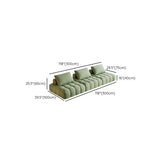Green Baby Fleece Pillow Back Concealed Support Sofa Image - 17