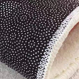 Green Color Block Rectangle Polyester White Area Rug Image - 6