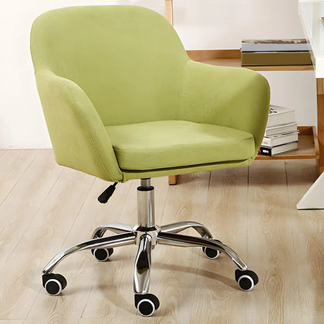 Green Contemporary Swivel Fabric Adjustable Office Chair Image - 1