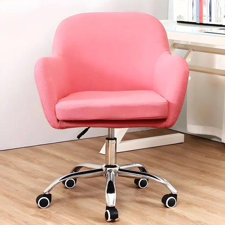 Green Contemporary Swivel Fabric Adjustable Office Chair Image - 2