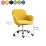 Green Contemporary Swivel Fabric Adjustable Office Chair #size