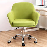 Green Contemporary Swivel Fabric Adjustable Office Chair Image - 9