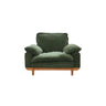 Green Corduroy Cherry Pillow Top Arm Wood Frame Sofa Image - 17
