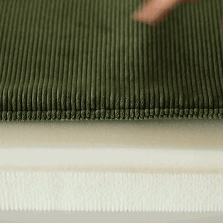 Green Corduroy Cherry Pillow Top Arm Wood Frame Sofa Image - 20