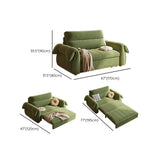 Green Cushion Back Detachable Mattress Sleeper Sofa #size