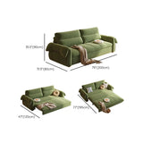 Green Cushion Back Detachable Mattress Sleeper Sofa Image - 13