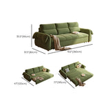 Green Cushion Back Detachable Mattress Sleeper Sofa Image - 15