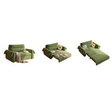 Green Cushion Back Detachable Mattress Sleeper Sofa Image - 2