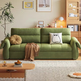 Green Cushion Back Detachable Mattress Sleeper Sofa Image - 4