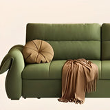 Green Cushion Back Detachable Mattress Sleeper Sofa Image - 6