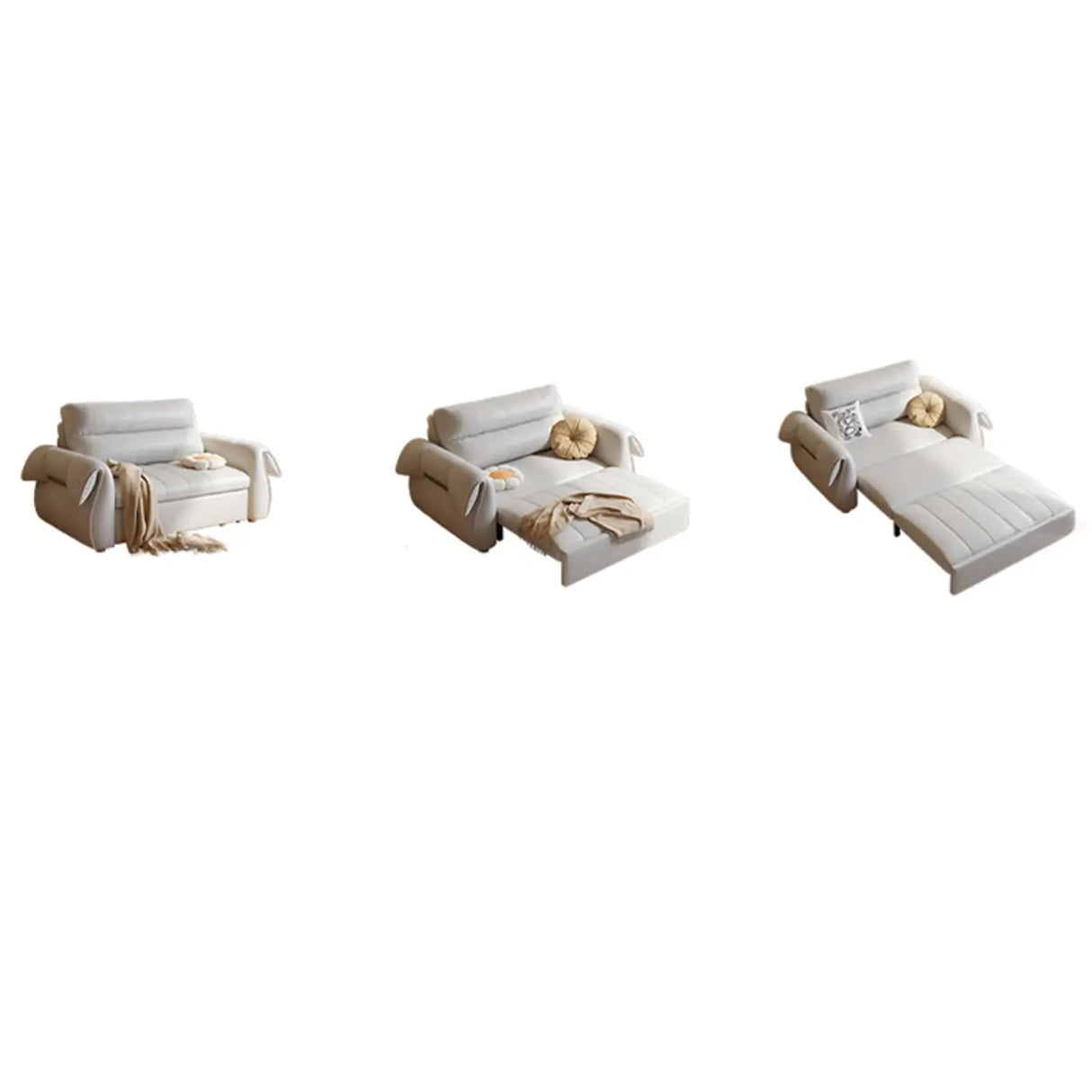 Green Cushion Back Detachable Mattress Sleeper Sofa Image - 7