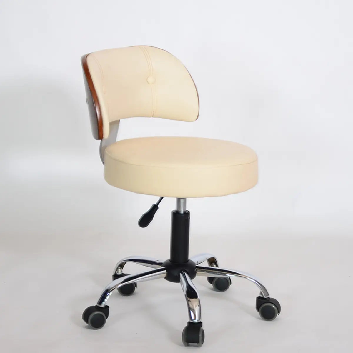 Green Ergonomic Leather Swivel Office Chair with Wheels Image - 11