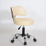 Green Ergonomic Leather Swivel Office Chair with Wheels Image - 11