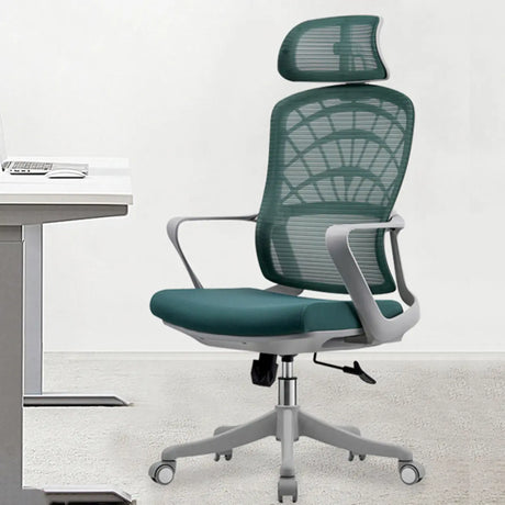 Green Ergonomic Nylon Frame Mesh Adjustable Office Chair Image - 1