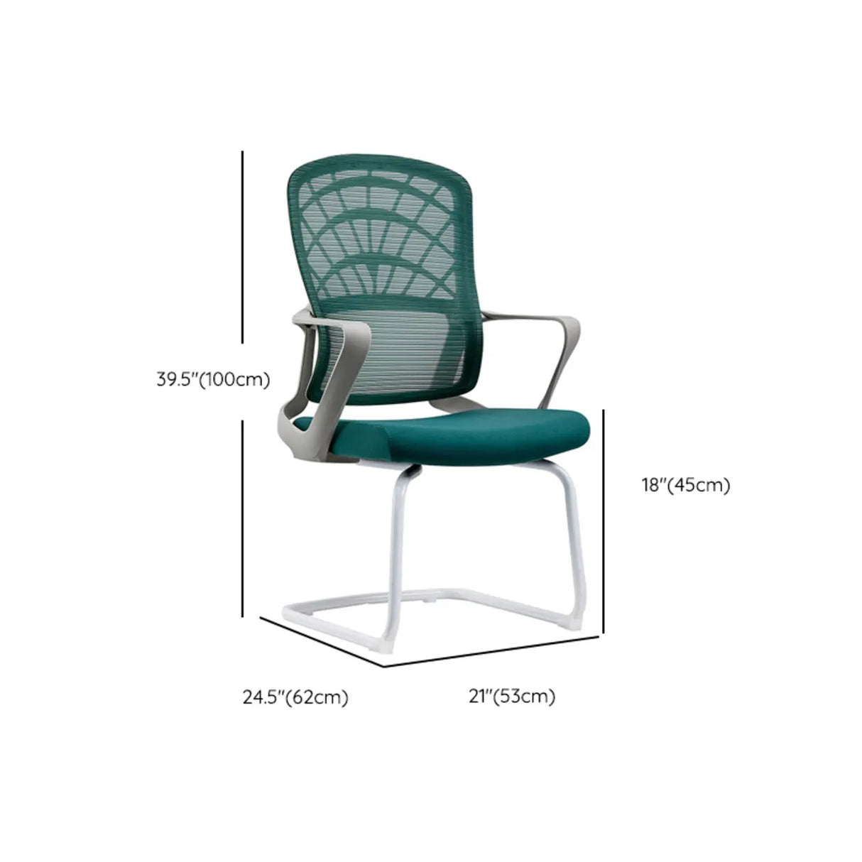Green Ergonomic Nylon Frame Mesh Adjustable Office Chair Image - 14