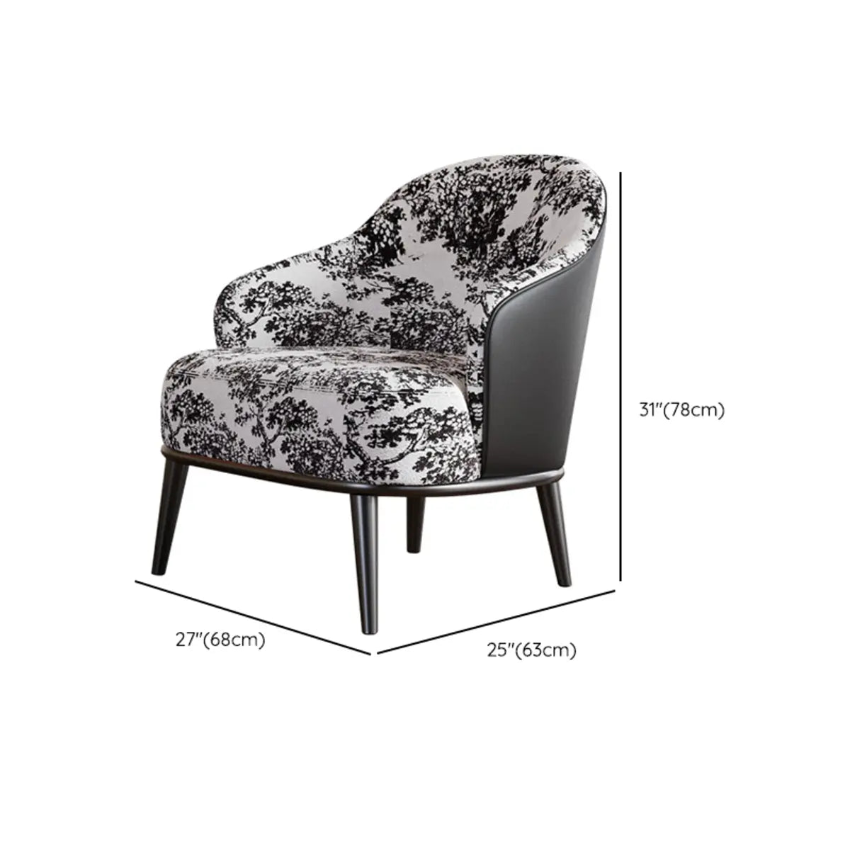 Green Flannel Fabric Fixed Back Accent Chair with Arms Image - 11