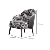 Green Flannel Fabric Fixed Back Accent Chair with Arms Image - 11