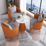 Green Grey Fabric Single Sofa Seating Group with Table Image - 12