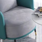 Green Grey Fabric Single Sofa Seating Group with Table Image - 16