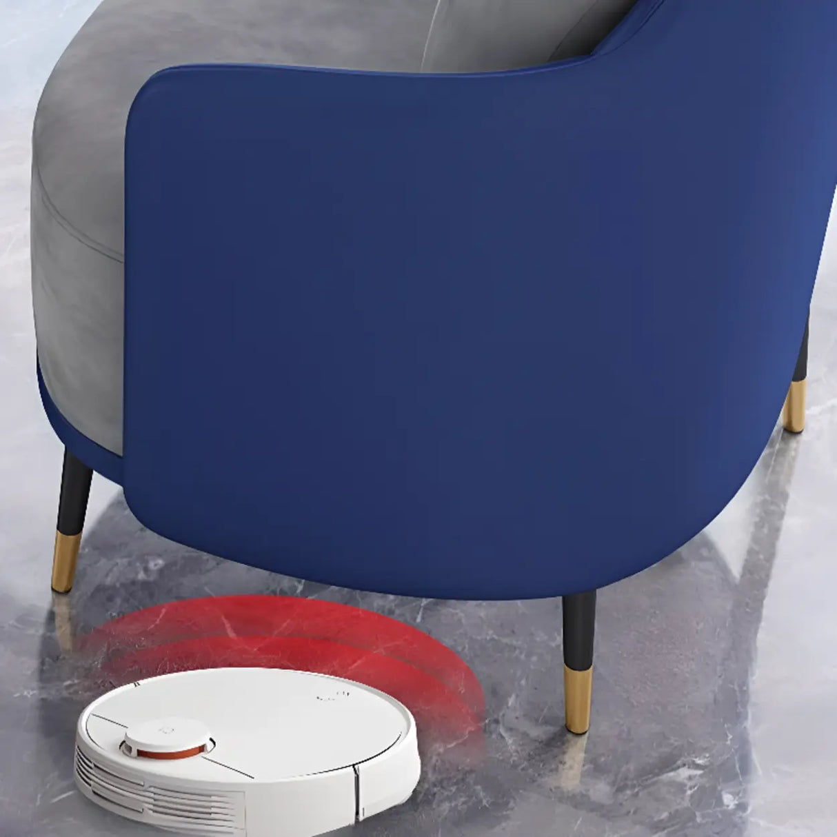 Green Grey Fabric Single Sofa Seating Group with Table Image - 22