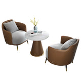 Green Grey Fabric Single Sofa Seating Group with Table Image - 23