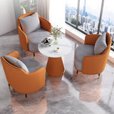 Green Grey Fabric Single Sofa Seating Group with Table Image - 25